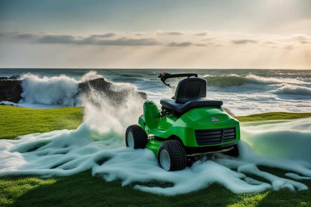 Seafoam cleaning for riding lawn mower